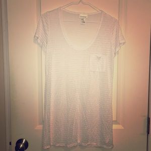 Motherhood Maternity Small White Striped Tee
